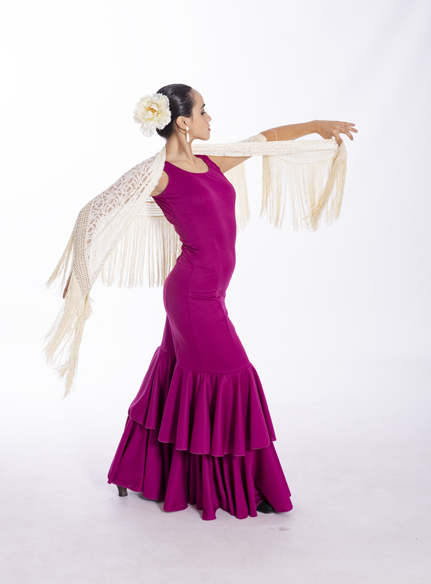 Falda Flamenco Mujer Negro Ensayo El Rocio