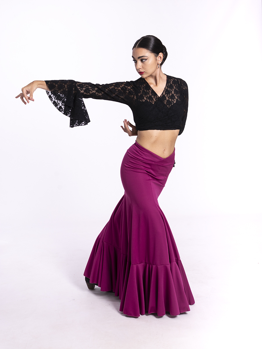 Falda flamenca Velilla de baile flamenco de uso profesional y ensayo