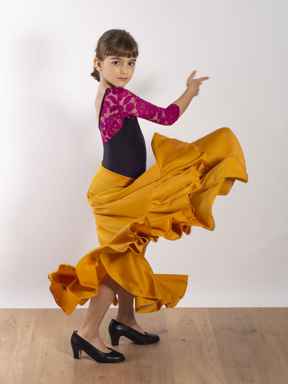 Falda flamenca de ensayo para baile flamenco por solo 30 €