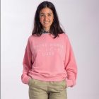 Sudadera algodón ecológico en color rosa de Mandra